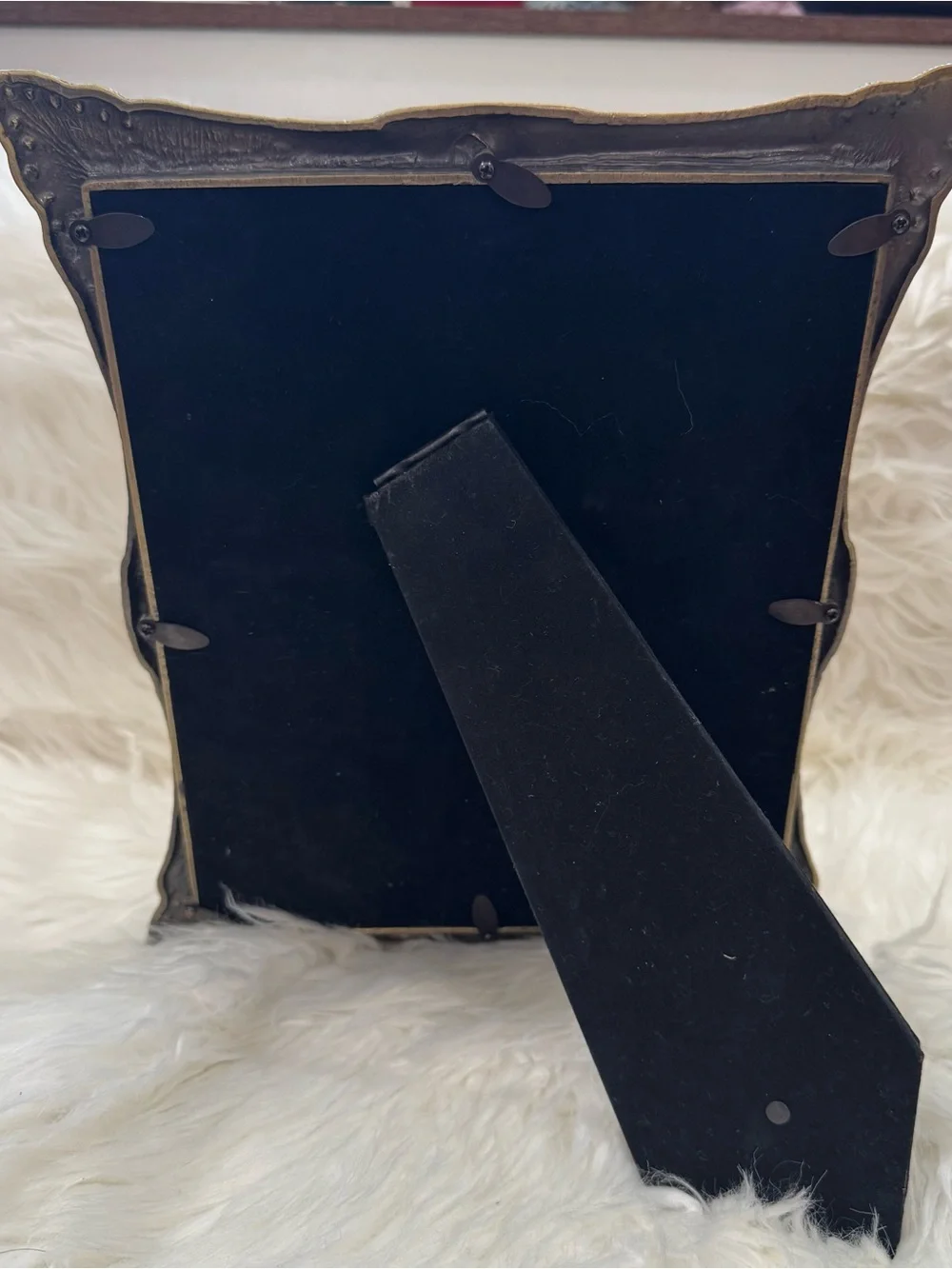 Vintage Ornate Metal Picture Frame in Dark Bronze